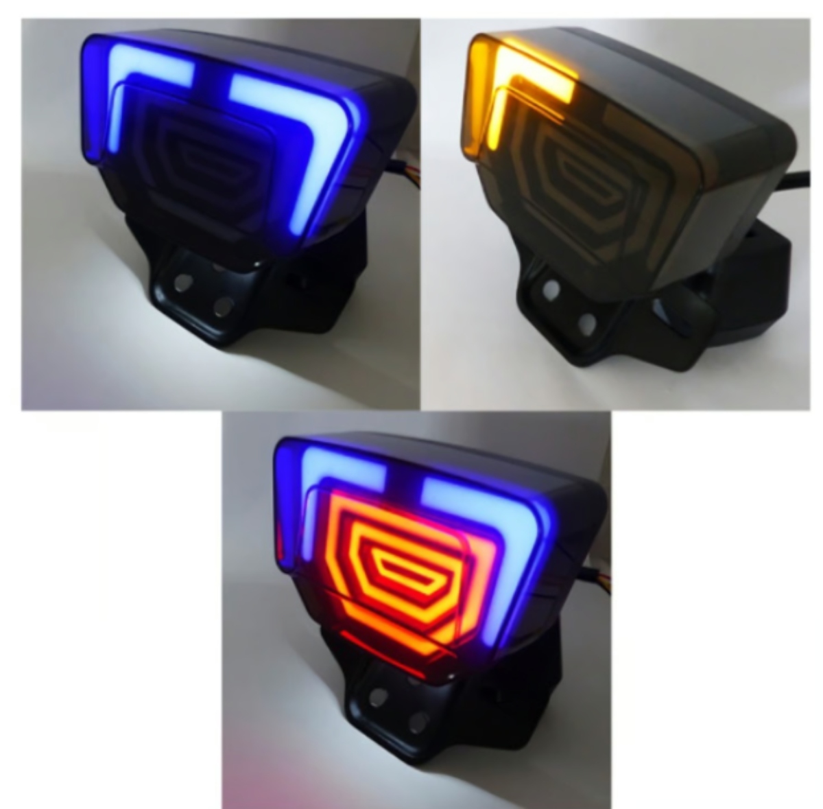 LUZ DE FRENO Y GIRO PARA MOTO INTERMITENTE SECUENCIAL 12V - 4