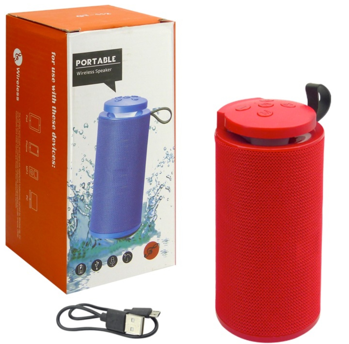 PARLANTE BLUETOOTH RECARGABLE CON LUZ RGB/USB/TF/FM, GT-112 - 2