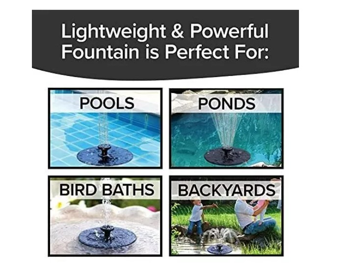 FUENTE OEM AGUA SOLAR BOMBA RIEGO PISCINA ASPERSORES REGADERA - 3