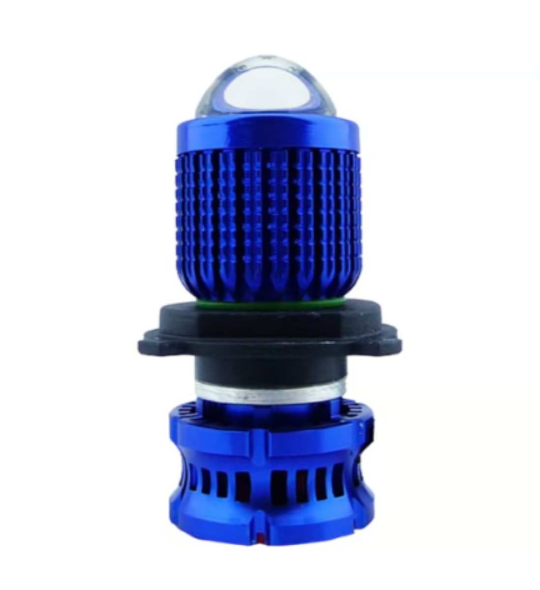 AMPOLLETA PARA MOTO H-4 LED DÚO COLOR 50W LED LUPA - 1