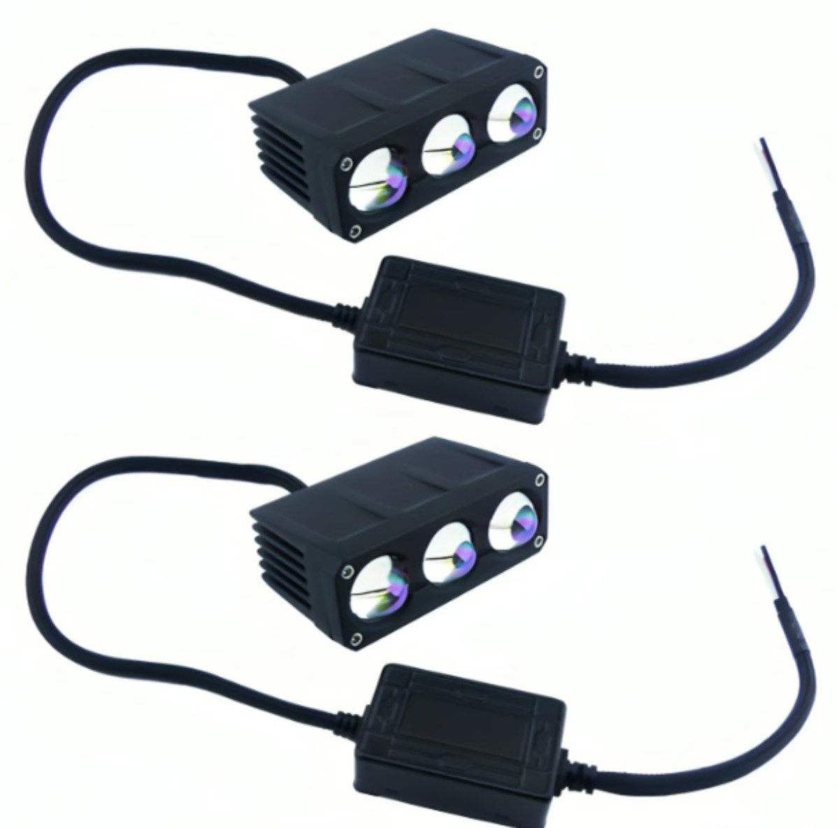 SET 2 NEBLINERO LED 3 LED PROFESIONAL DÚO COLOR BLANCO-AMBAR - 2