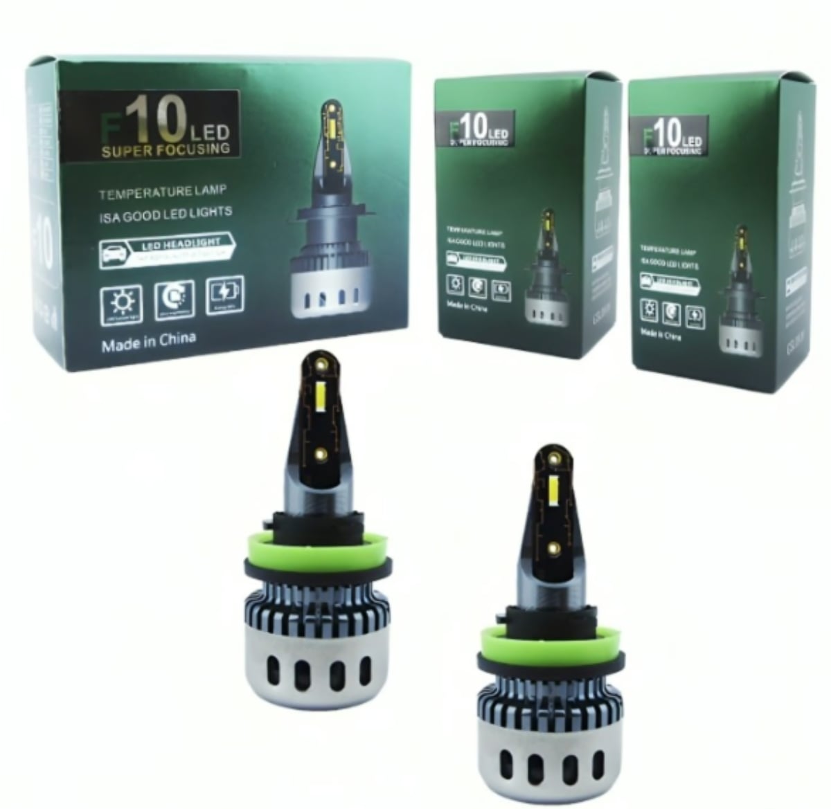 KIT AMPOLLETA LED H-11 F10 LED LUZ BLANCA CON VENTILADOR - 1