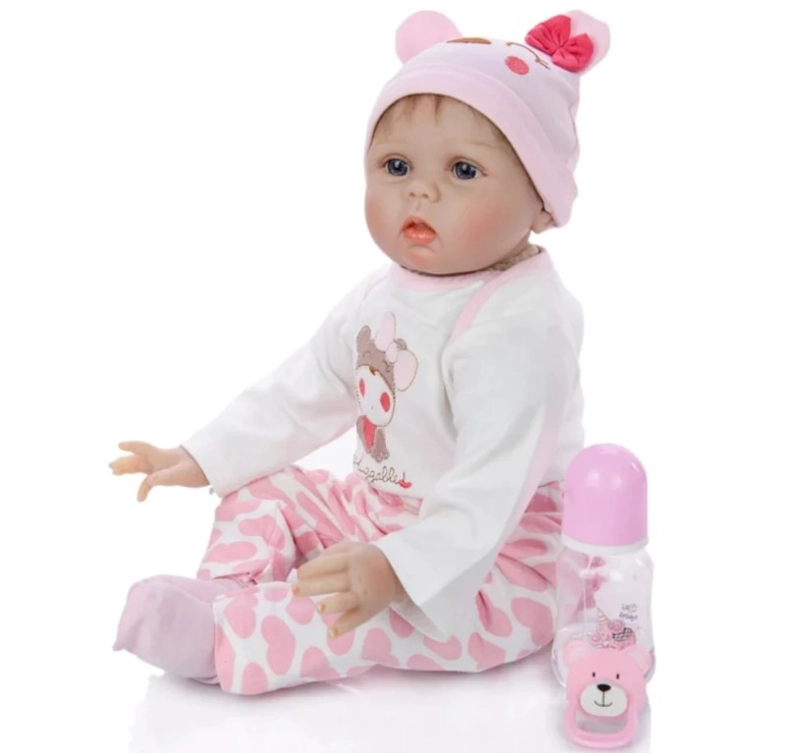 MUÑECA BEBE REBORN JUGUETE REALISTA 55CM CON ACCESORIOS - 3