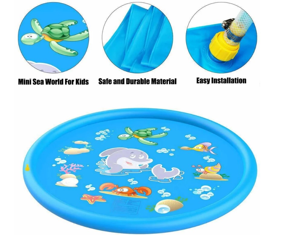 PISCINA ALFOMBRA LANZA AGUA INFANTIL 100 CM - 4