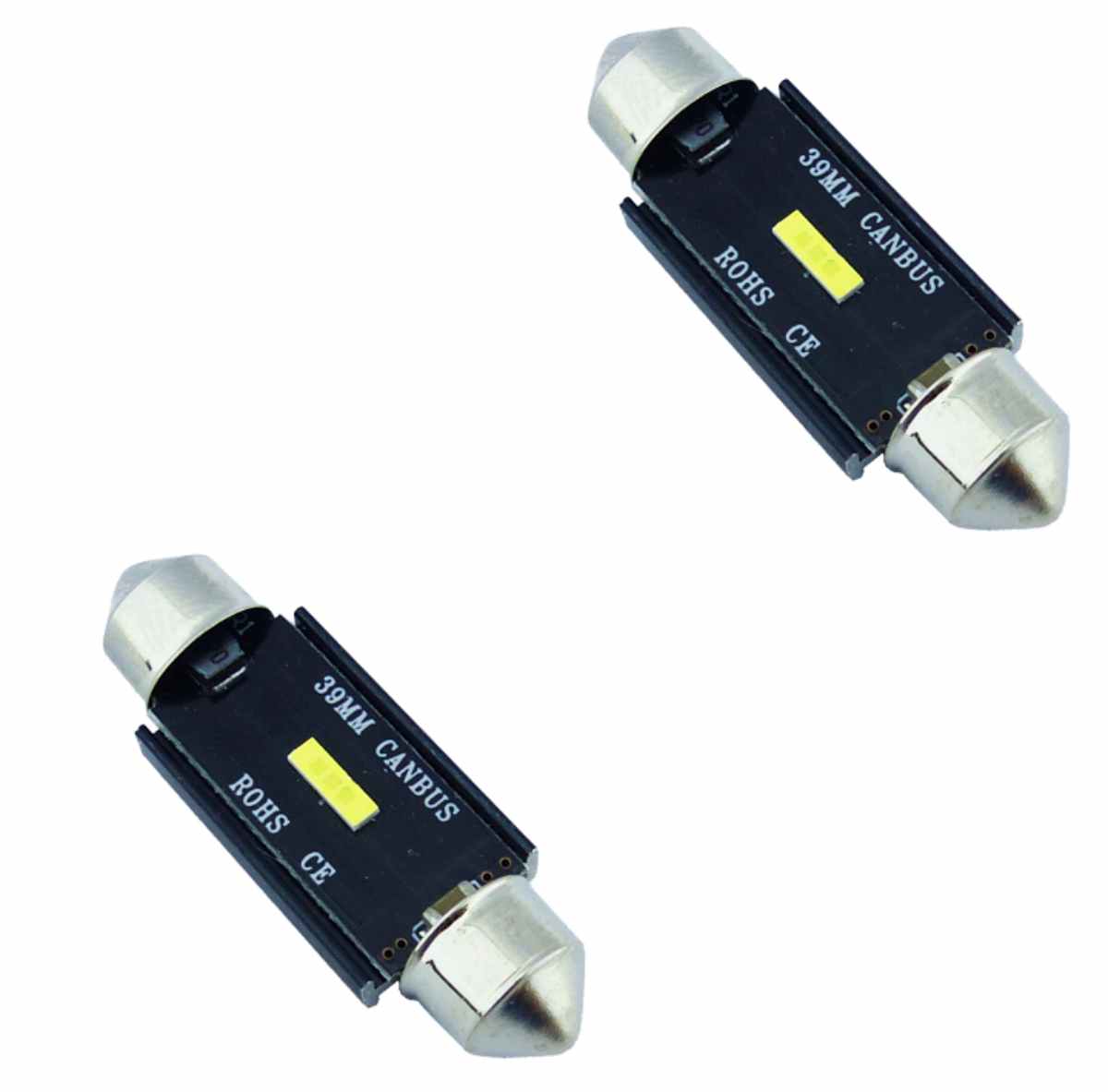 SET 02 LED COB CANBUS 39 MM LUZ BLANCA - 2