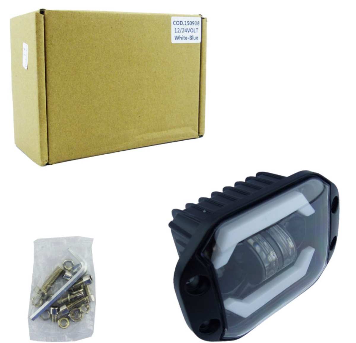 FOCO DELANTERO RECTANGULAR H-4 1224 V BCO-AZULBCO-AMBARBCO-BCO - 3
