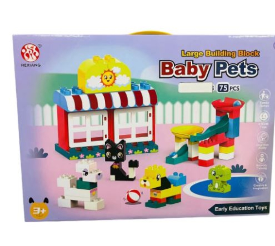BLOQUES CONSTRUCCION MASCOTAS 75PCS - 1