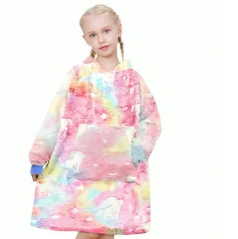 POLERÓN DE FRANELA CON CAPUCHA PARA NIÑOS LUMINOSO DISEÑOS - MULTICOLOR - 1