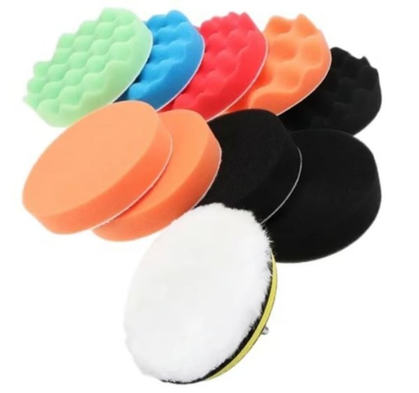 KIT 10 PIEZAS PULIR ESPONJAS AUTOS - 1