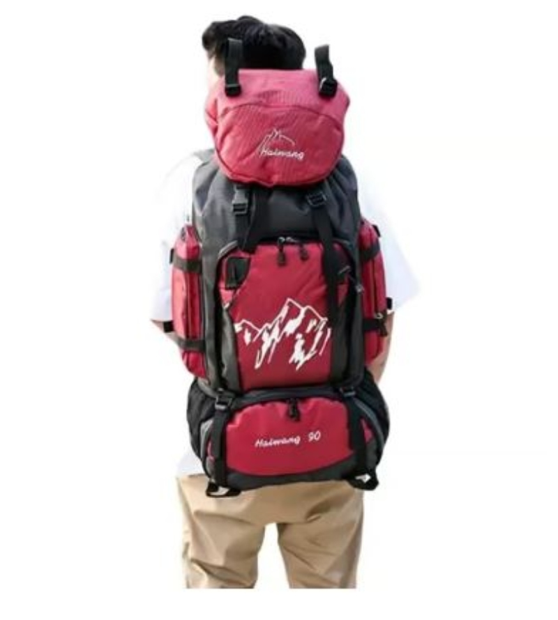 MOCHILA OEM NYLON ROJO IMPERMEABLE OUTDOOR DE 90 LITROS - 2