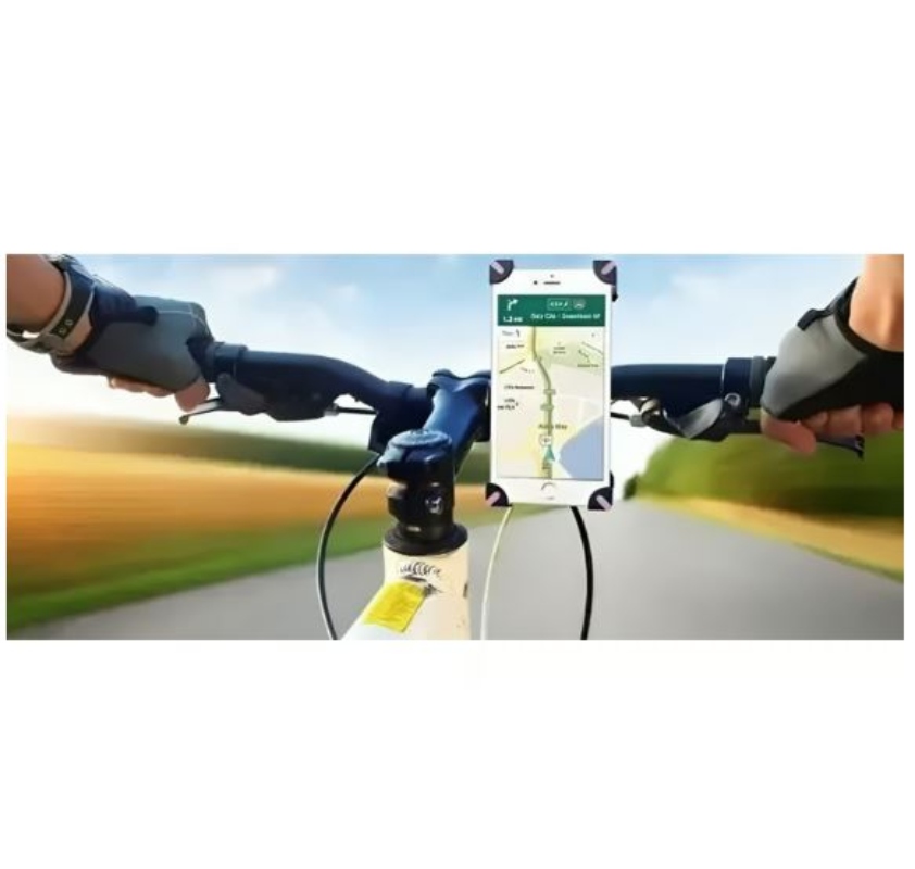 SOPORTE PORTA CELULAR UNIVERSAL MOTO BICI AJUSTABLE 360° - 3