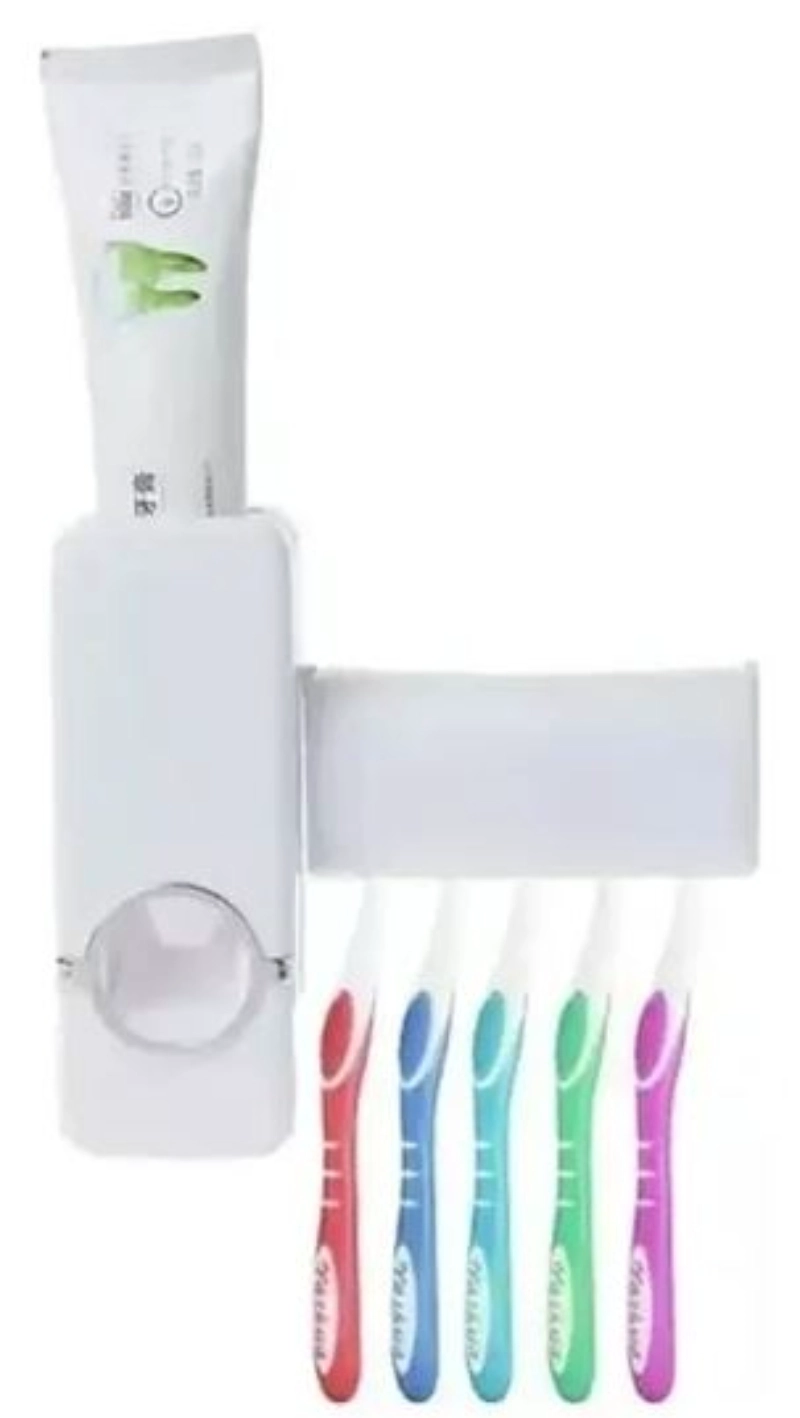 DISPENSADOR AUTOMÁTICO PASTA DIENTES PORTA CEPILLO - 2