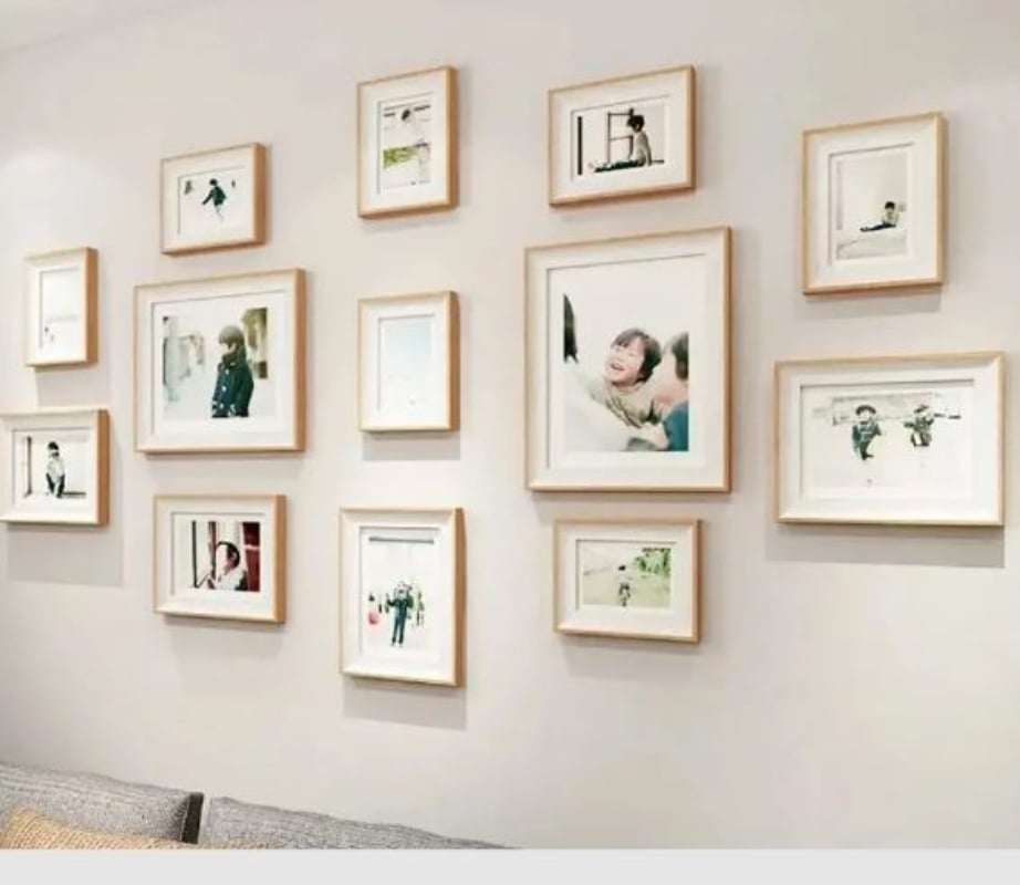 SET MARCOS FOTO DECORATIVO PARED 13 PIEZAS - BLANCO - 1