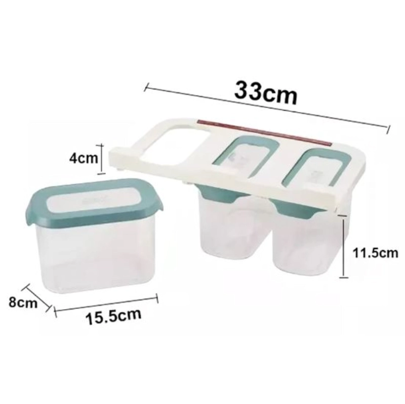 PACK3 CONTENEDORES ORGANIZADOR PARA DESPENSA - REFRIGERADOR - 5