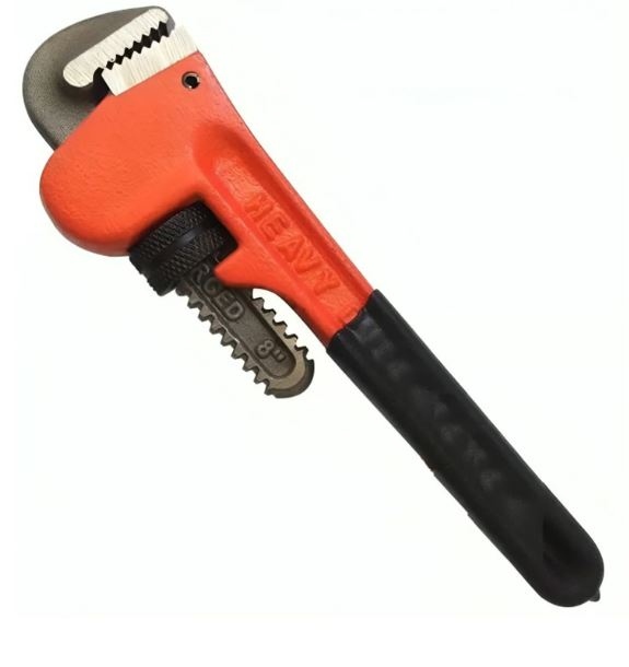 LLAVE OEM INGLESA STILLSON 8 PULGADAS MANGO PVC ANTIDESLIZANTE - 2