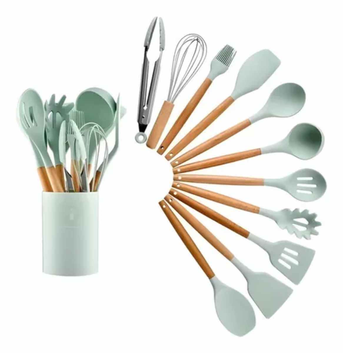 SET DE 12 PIEZAS UTENSILIOS DE COCINA DE SILICON - 1