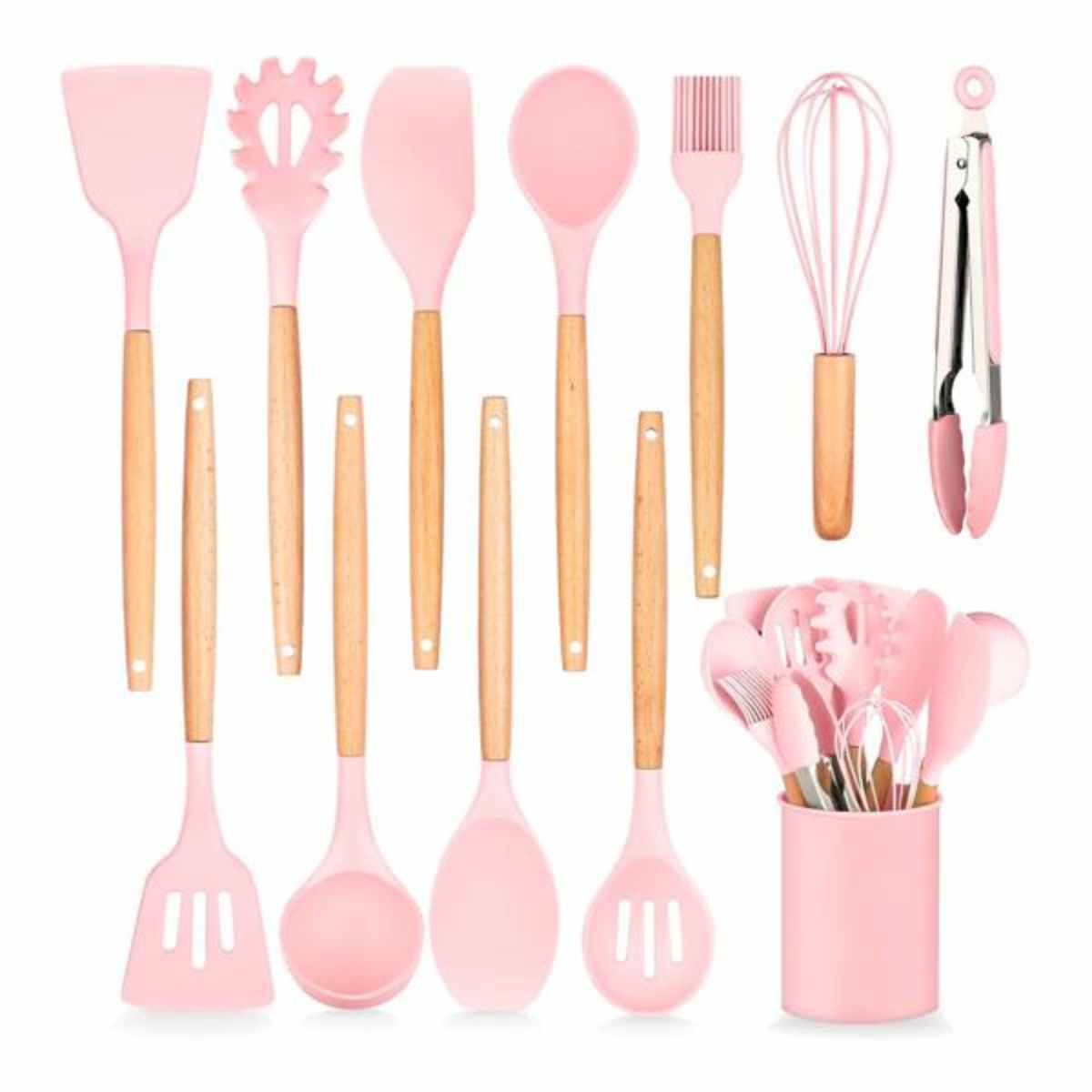 SET DE 12 PIEZAS UTENSILIOS DE COCINA DE SILICON - 1