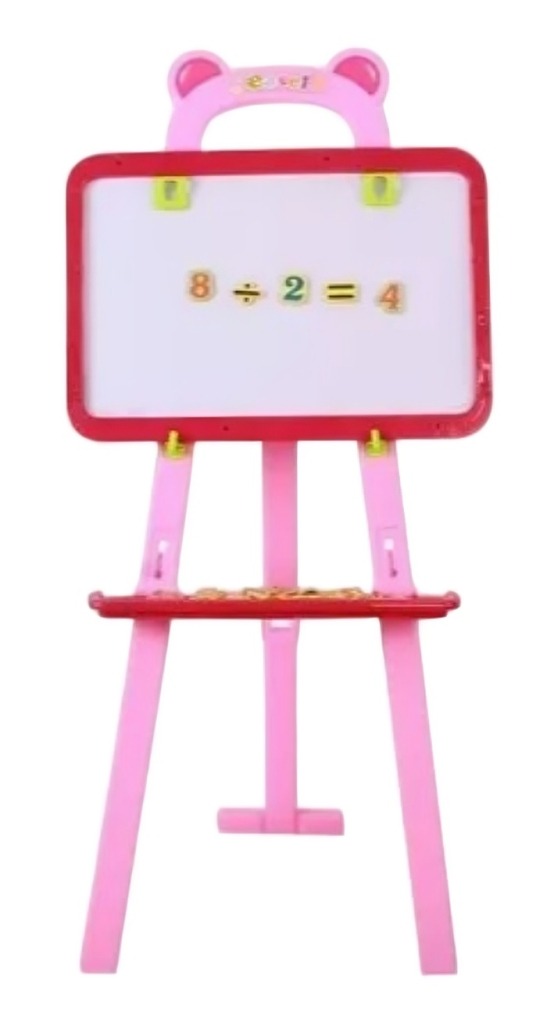 PIZARRA 2 EN 1 INFANTIL EN COLOR ROSADO CON SUPERFICIE PARA PINTAR Y DIBUJAR - 1
