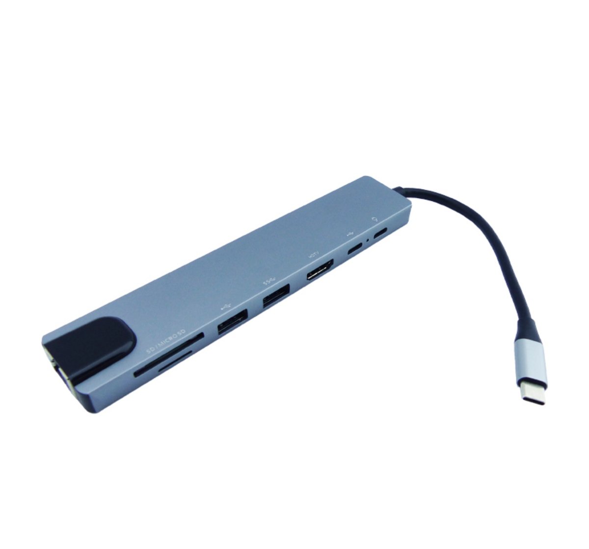HUB TYPE-C 8 EN 1 LAN,HDMI,2 USB,2 PD ,TF,SD 3.0 - 1