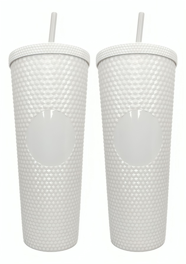 PACK DE 3 VASOS TUMBLER TIPO STARBUCKS BLANCO - 1