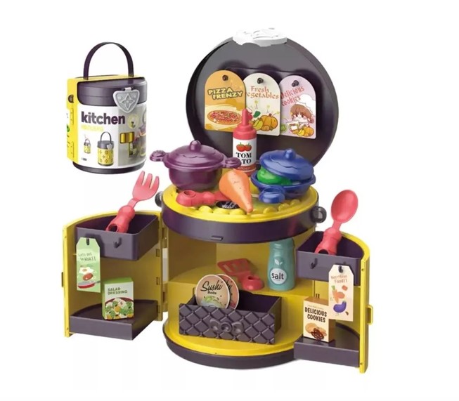MINI MALETA BAG TOCADOR KITCHEN COCINA 25 PIEZAS JUGUETE NIÑAS - 1