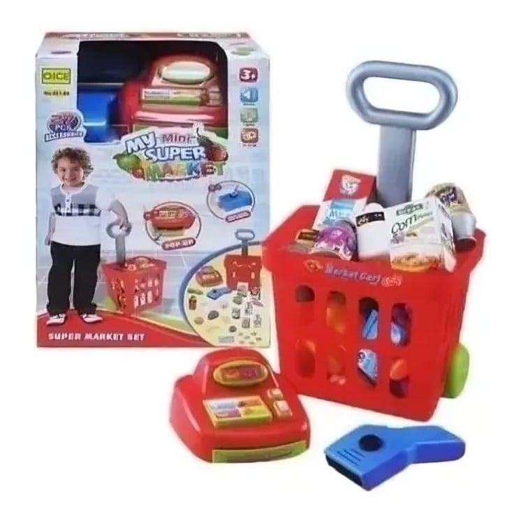 CARRITO DE COMPRAS PARA NIÑOS PEQUEÑOS MINI MARKET - 4
