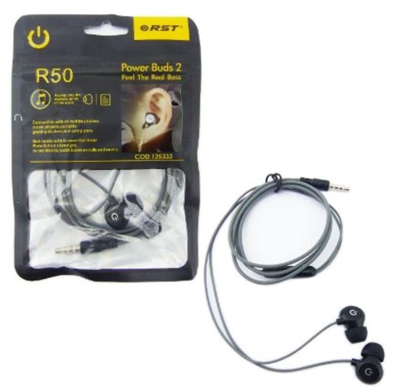 AUDIFONO IN EAR CON MICROFONO, RST MODELO R50. EN BOLSA. - 1