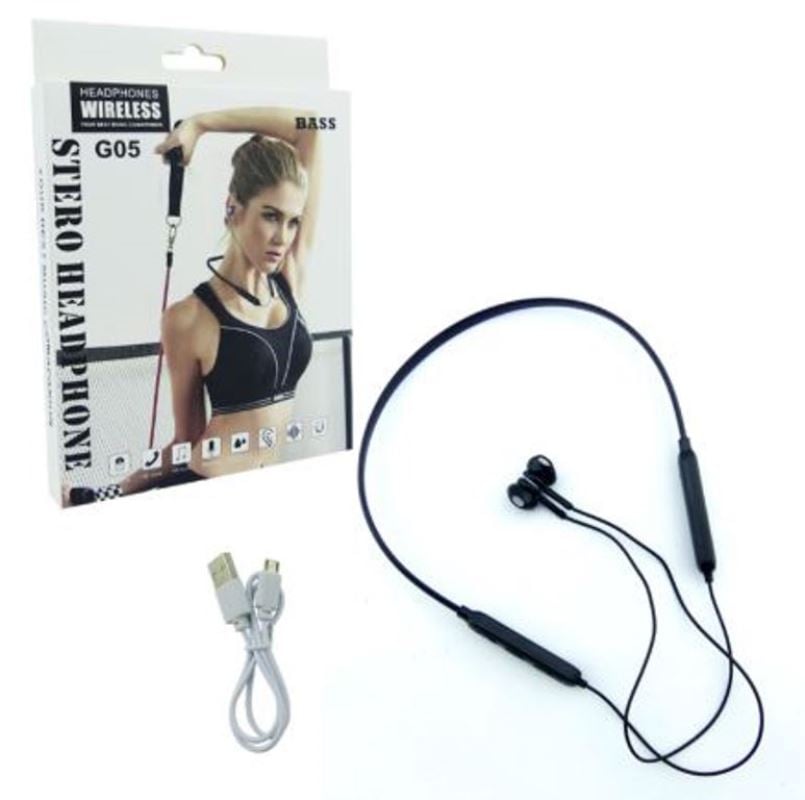 AUDIFONOS SPORT BLUETOOTH, MODELO G05, RECARGABLE CON IMAN. - 2