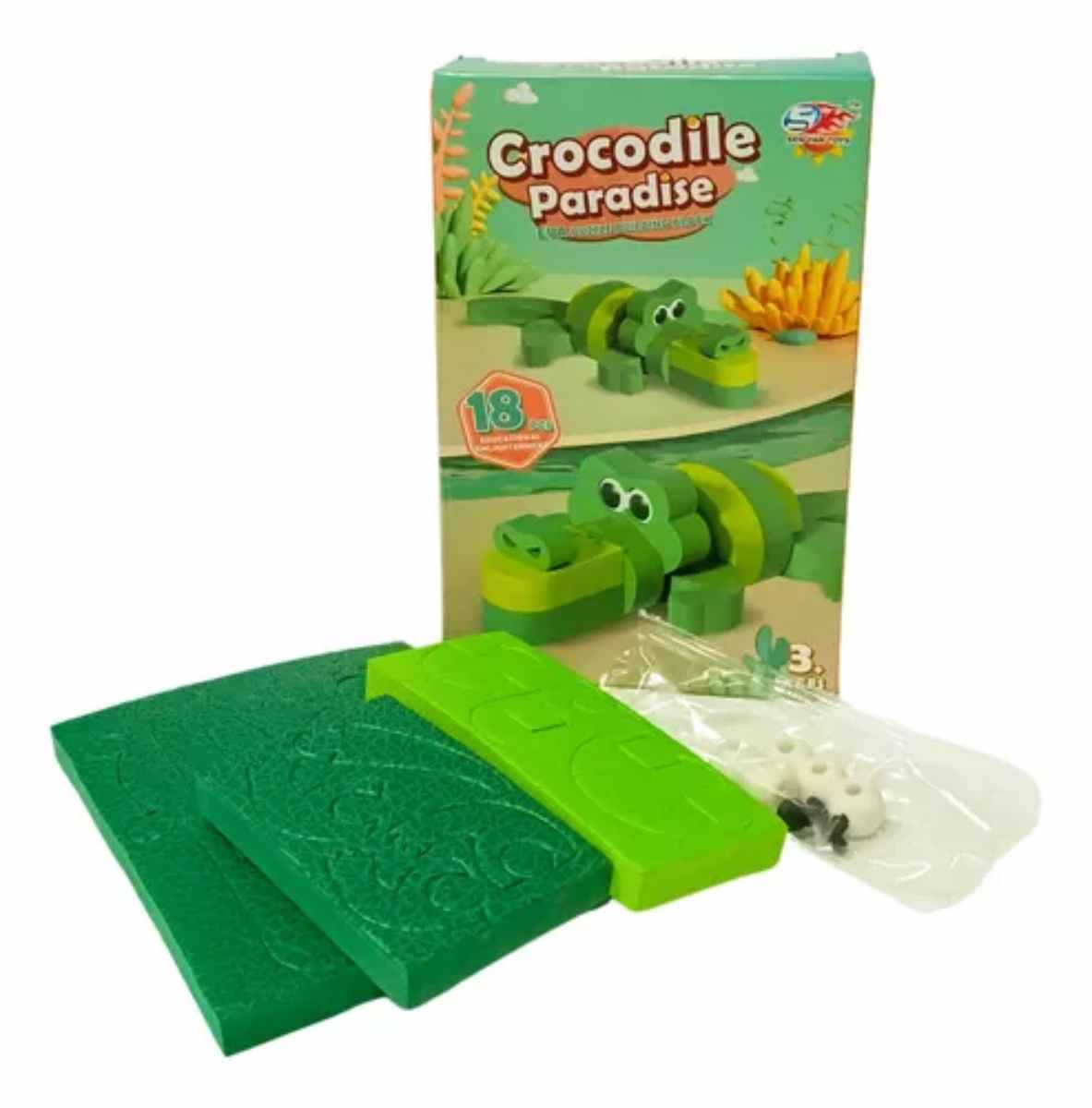 BLOQUES CONSTRUCCIÓN EVA 3D COCODRILO 18 PIEZAS - 2