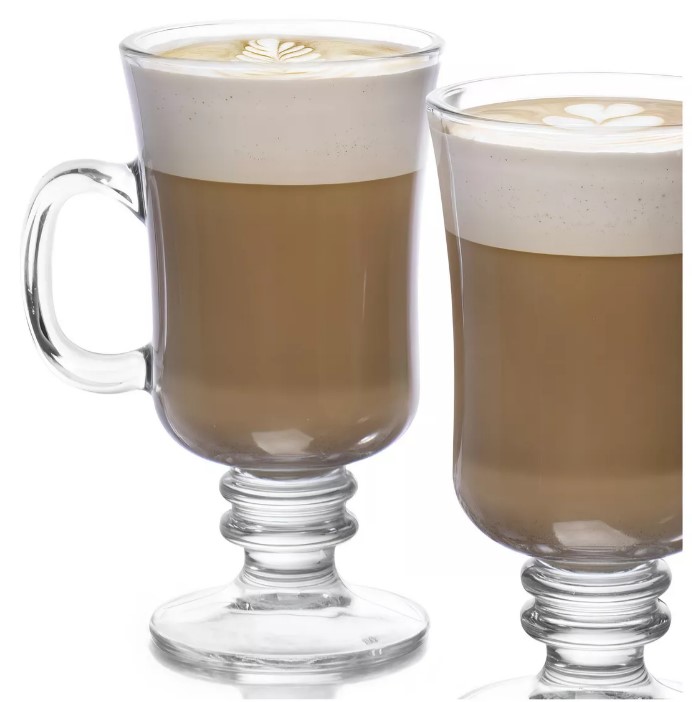 SET X 2TAZA MUG VIDRIO CAFÉ IRISH COFFEE IRISH CAFÉ 251ML - 1