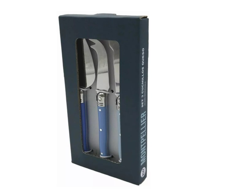 SET CUCHILLO QUESOS MONTEPELLIER AZUL - 2