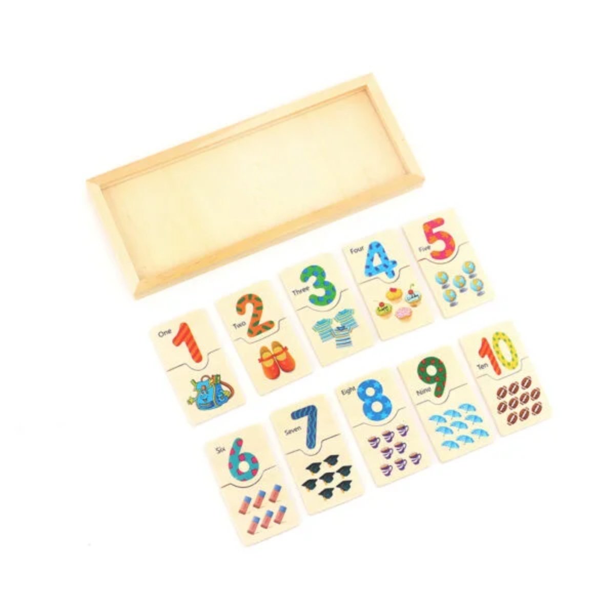 DOMINÓ NÚMERO JUGUETE MULTICOLOR DIDÁCTICO - 1