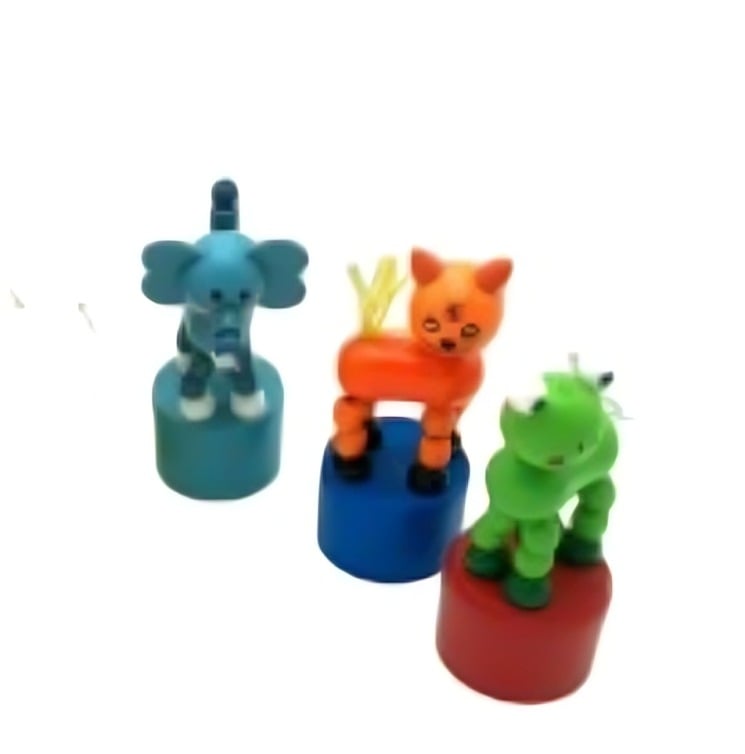 SET 2 DESVANECEDOR ANIMAL JUGUETE MULTICOLOR MADERA - 2