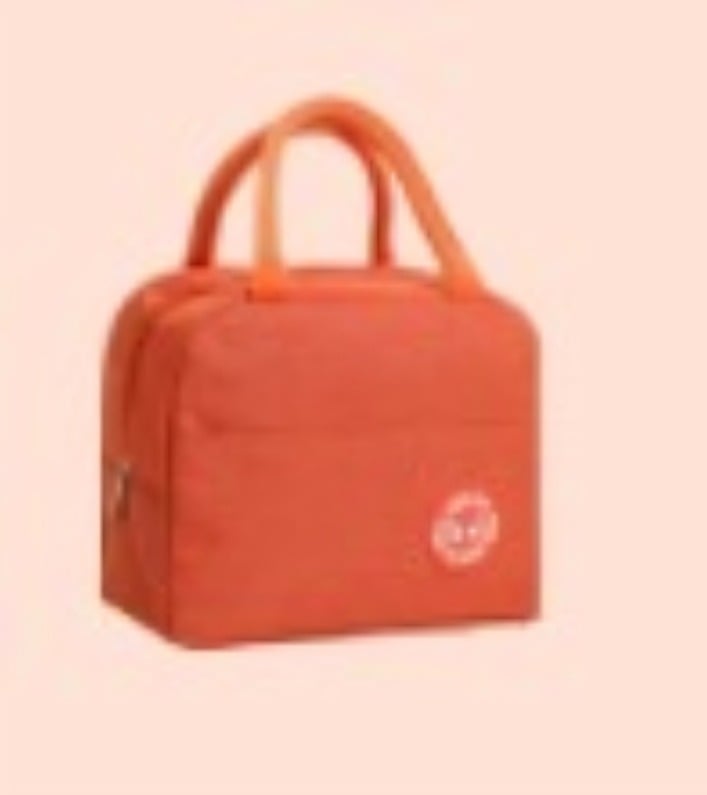 LONCHERA TERMICA ESCOLAR INFANTIL COLOR LISO NARANJA - 3
