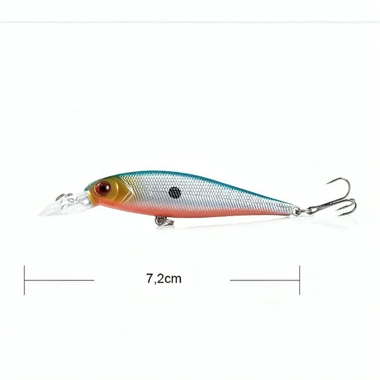 PACK 10 SEÑUELOS PESCA RAPALA 7.2CM LENGUADO CORVINA - 1