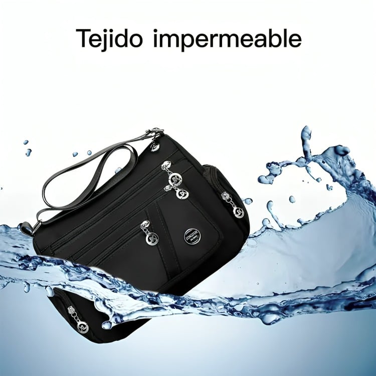 BOLSA PARA MUJER CROSSBODY DE HOMBRO IMPERMEABLE ANTIRROBO - 2