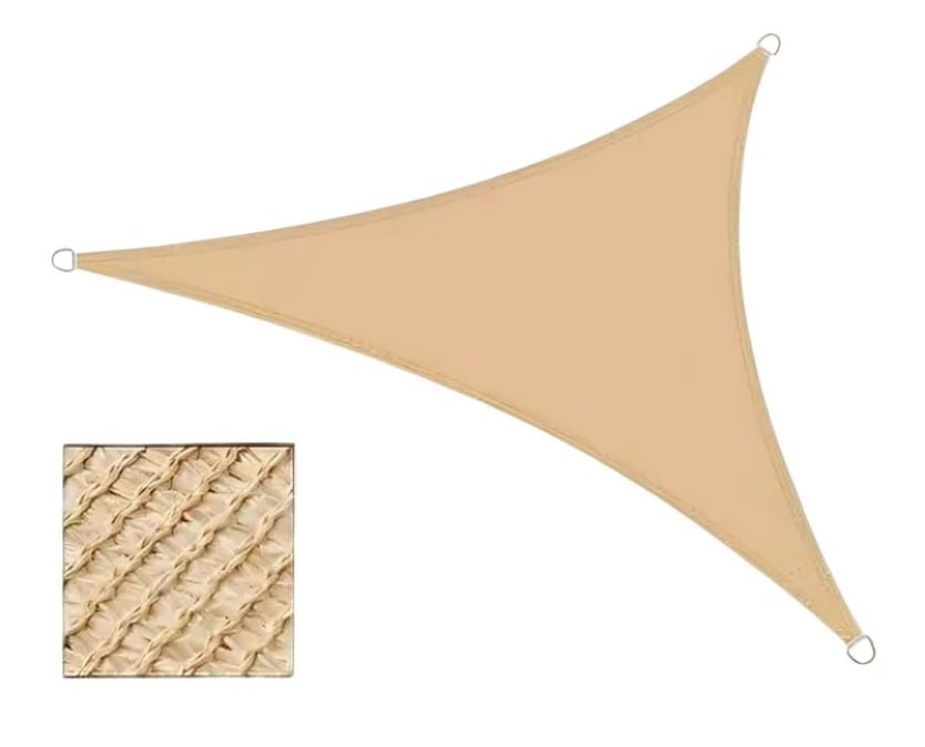CARPA LONA / VELA MALLA SOMBRA TRIANGULAR 3.5MX3.5MX3.5M - 1