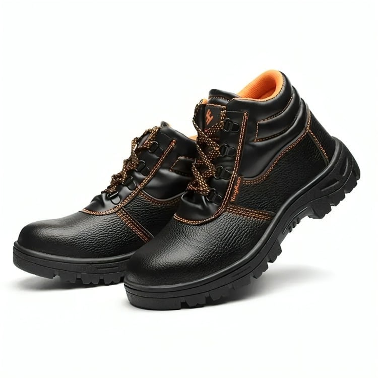 ZAPATO SEGURIDAD BOTIN NEGRO CAÑA PUNTA METAL - 2