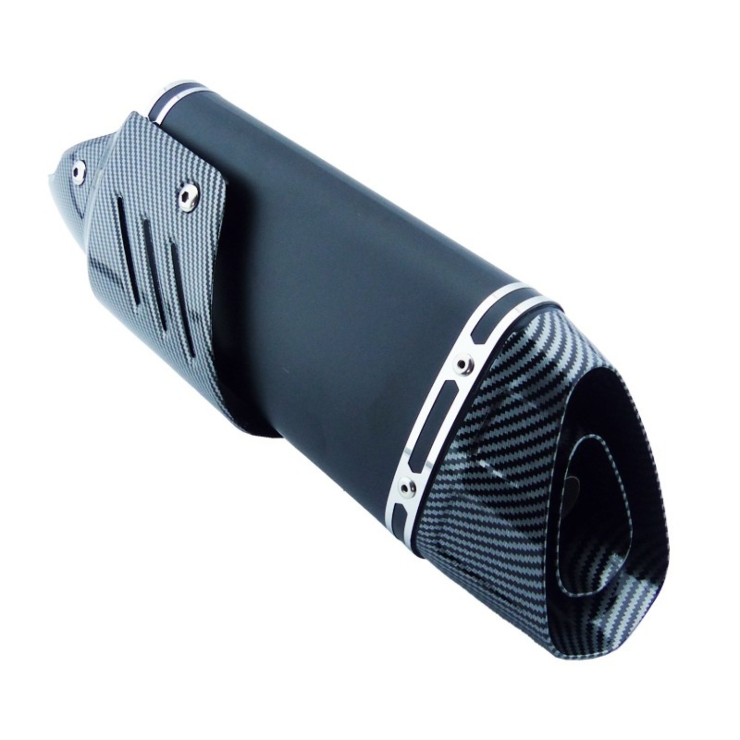 TRONADOR PARA MOTO GPR CON PROTECCION Y BOCA CARBON 46CM CON SILENCIADO - 4
