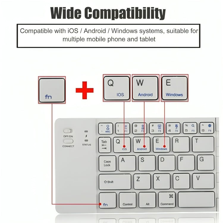 MINI TECLADO INALAMBRICO PLEGABLE PORTATIL BLUETOOTH - 1