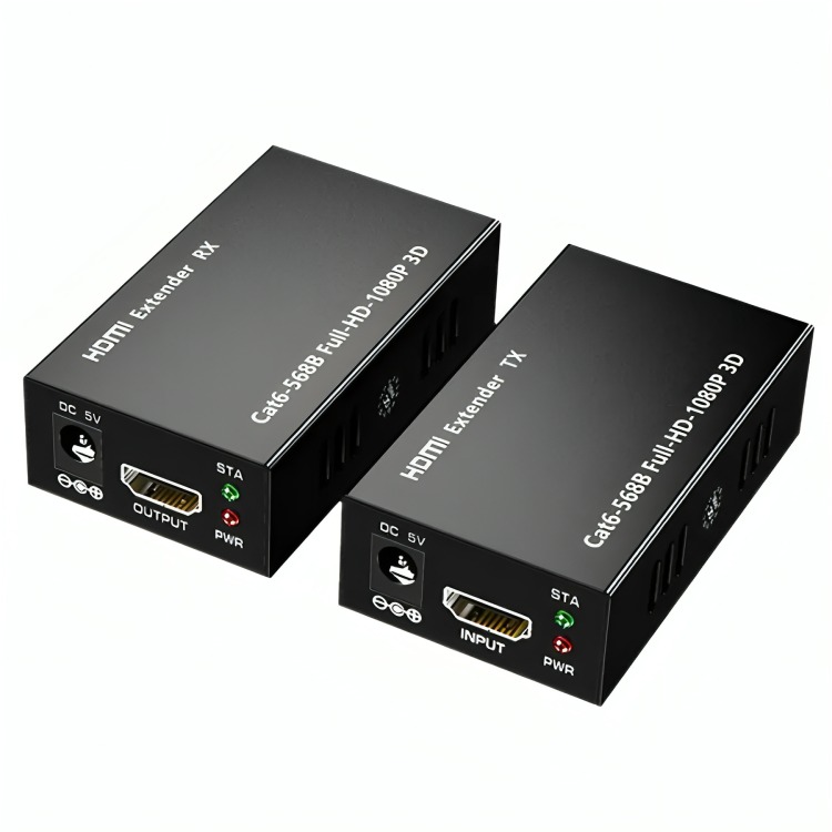 EXTENSOR VIDEO AUDIO DIGITAL 60MTS HDMI CABLE RED UTP RJ45 - 2