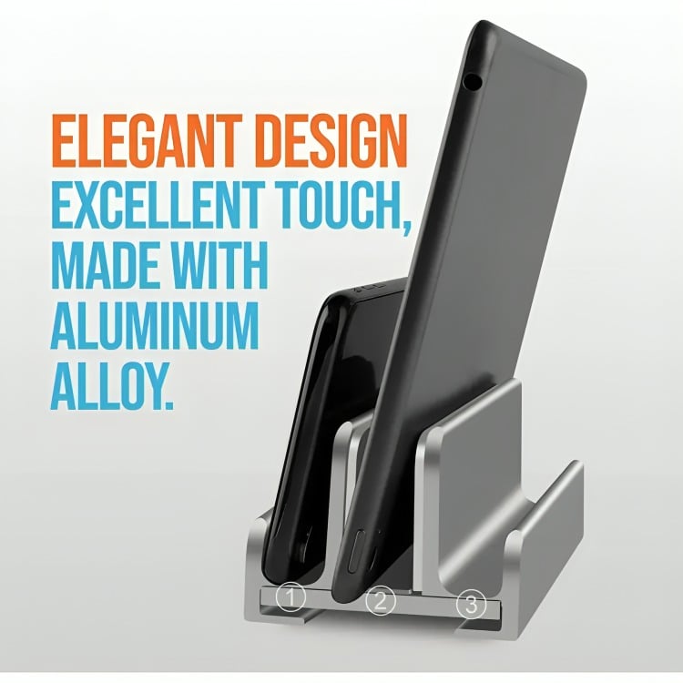 SOPORTE BASE VERTICAL ALUMINIO PARA NOTEBOOK SMARTPHONE - 3