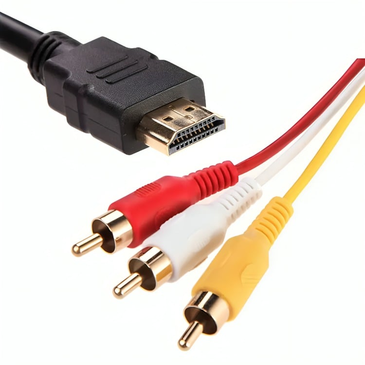 CABLE HDMI A 3 RCA DIGITAL AUDIO VIDEO MACHO 1.5 MTS - 3
