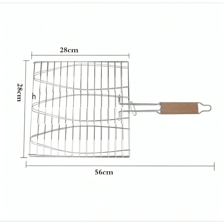 PARRILLA REJILLA DOBLE BARBACOA ASADOS CARNES PESCADO - 1
