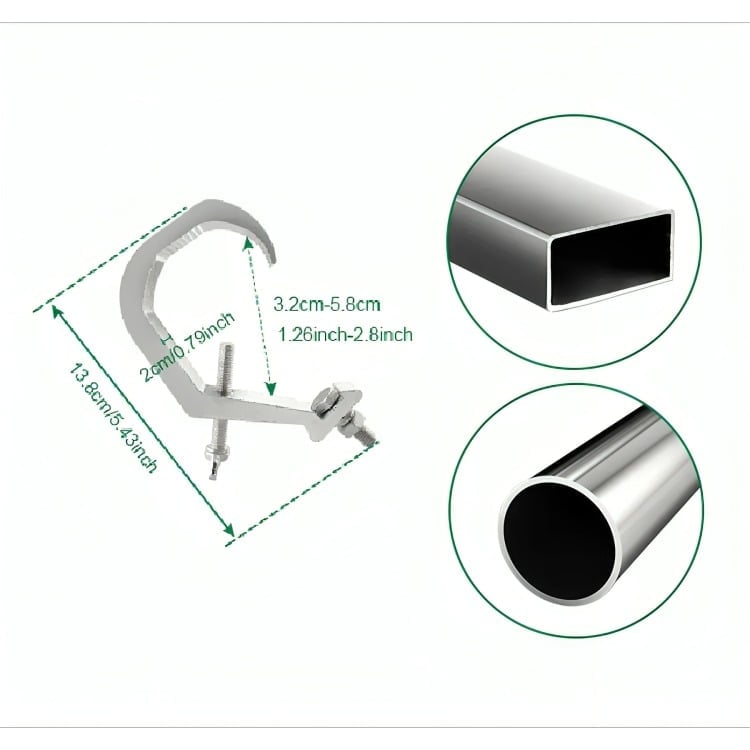 CLAMP DE ALUMINIO PARA COLGAR ILUMINACIÓN - 2