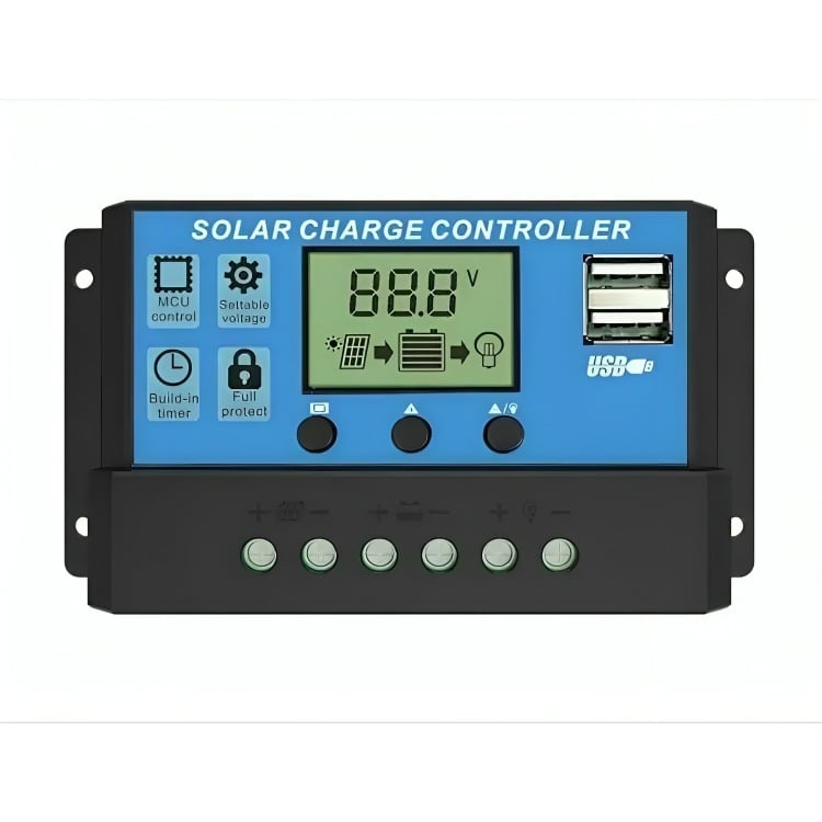 REGULADOR DE CARGA SOLAR DIGITAL 12V 24V 10A - 3