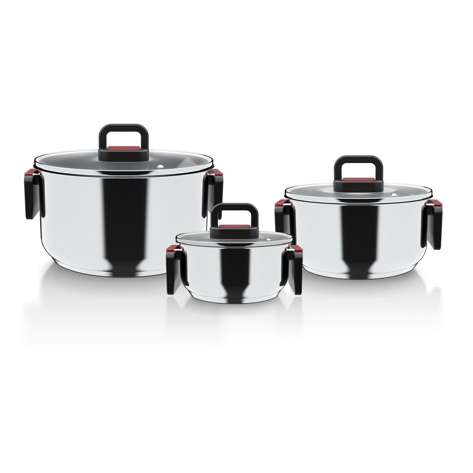 BATERÍA DE COCINA 6 PIEZAS ACERO INOXIDABLE WOLF - 1