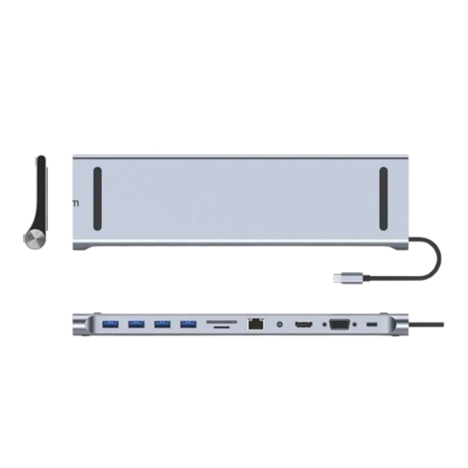 ADAPTADOR HUB 11 EN 1 USB TIPO C USB-C HDMI VGA USB LAN SD - 2