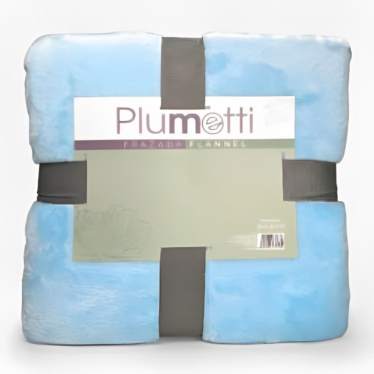 FRAZADA FLANNEL 1.5 PLAZAS / CELESTE – PLUMETTI - 2