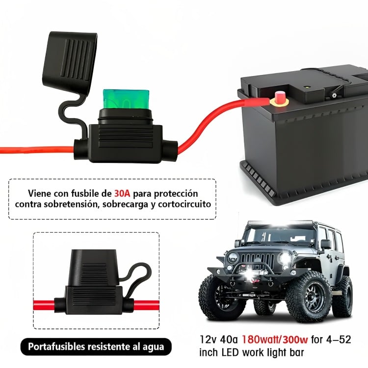 CABLEADO DE CONTROL REMOTO PARA LUZ LED RELÉ - 4